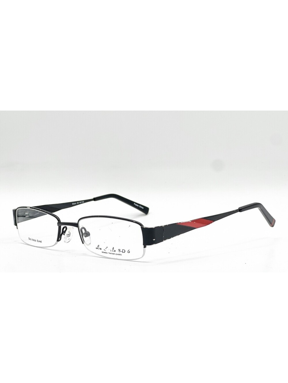 La Scala 3-D 6 Black Authentic Eyeglasses 49-18-135